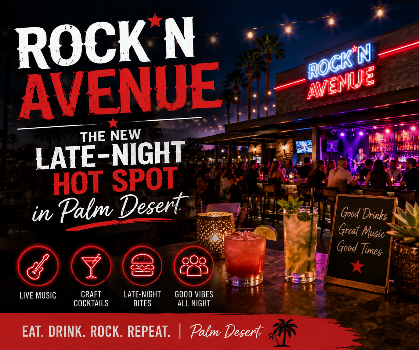 Rock'N Avenue The Late Night Hot Spot in Palm Desert